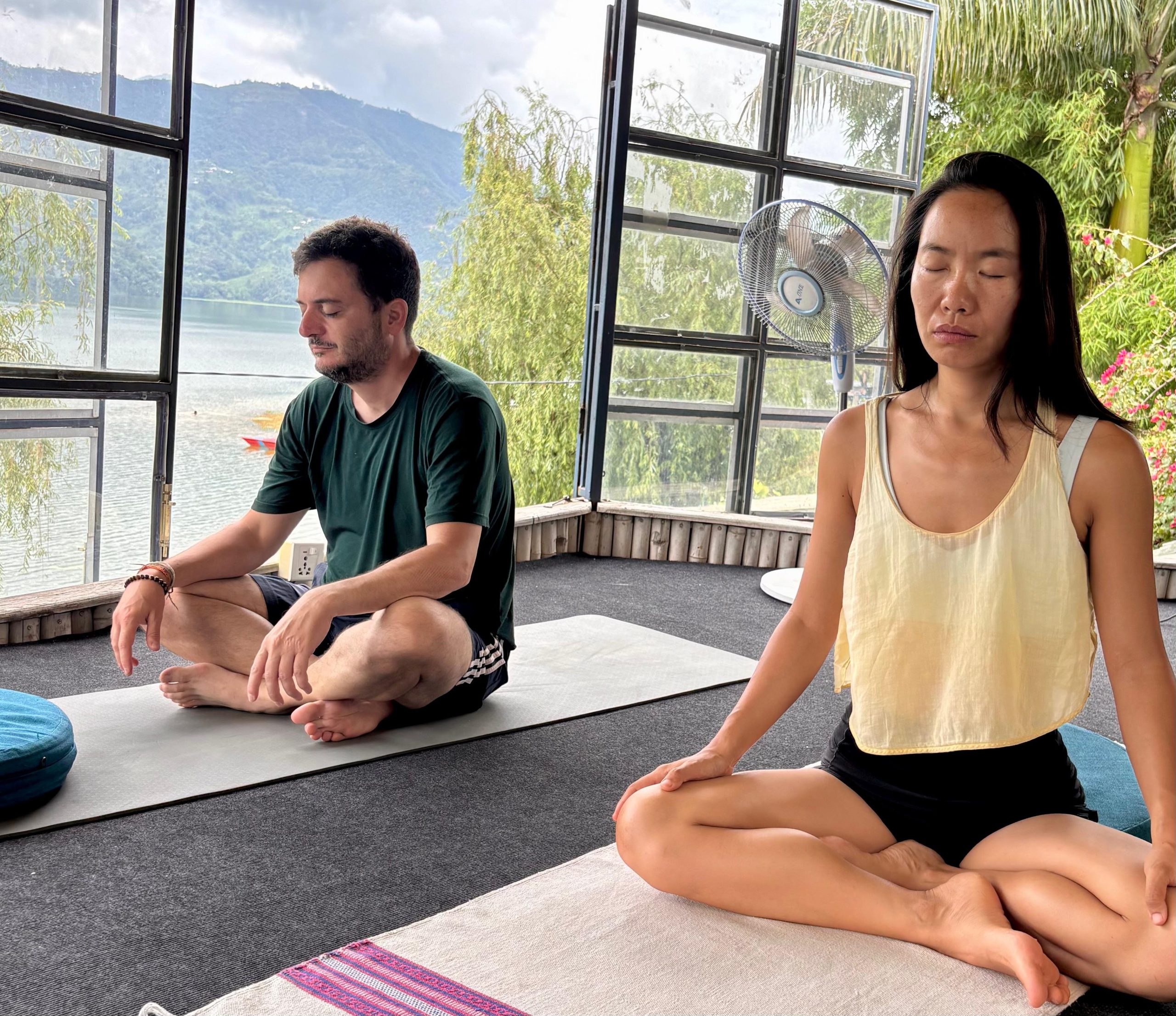 Introduction to yogic life during a yoga retreat in Pokhara
