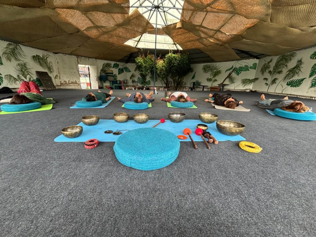 Himalayan Sound Healing Session at Unmani Yoga Retreat in Pokhara Nepal