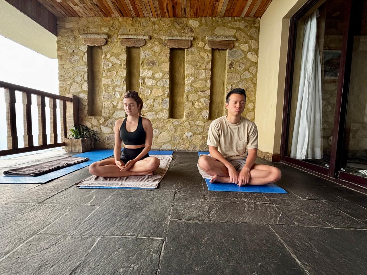 Yoga with Yogi Sudhan at Sarangkot Mountain Lodge | Unmani Yoga Retreat, Pokhara