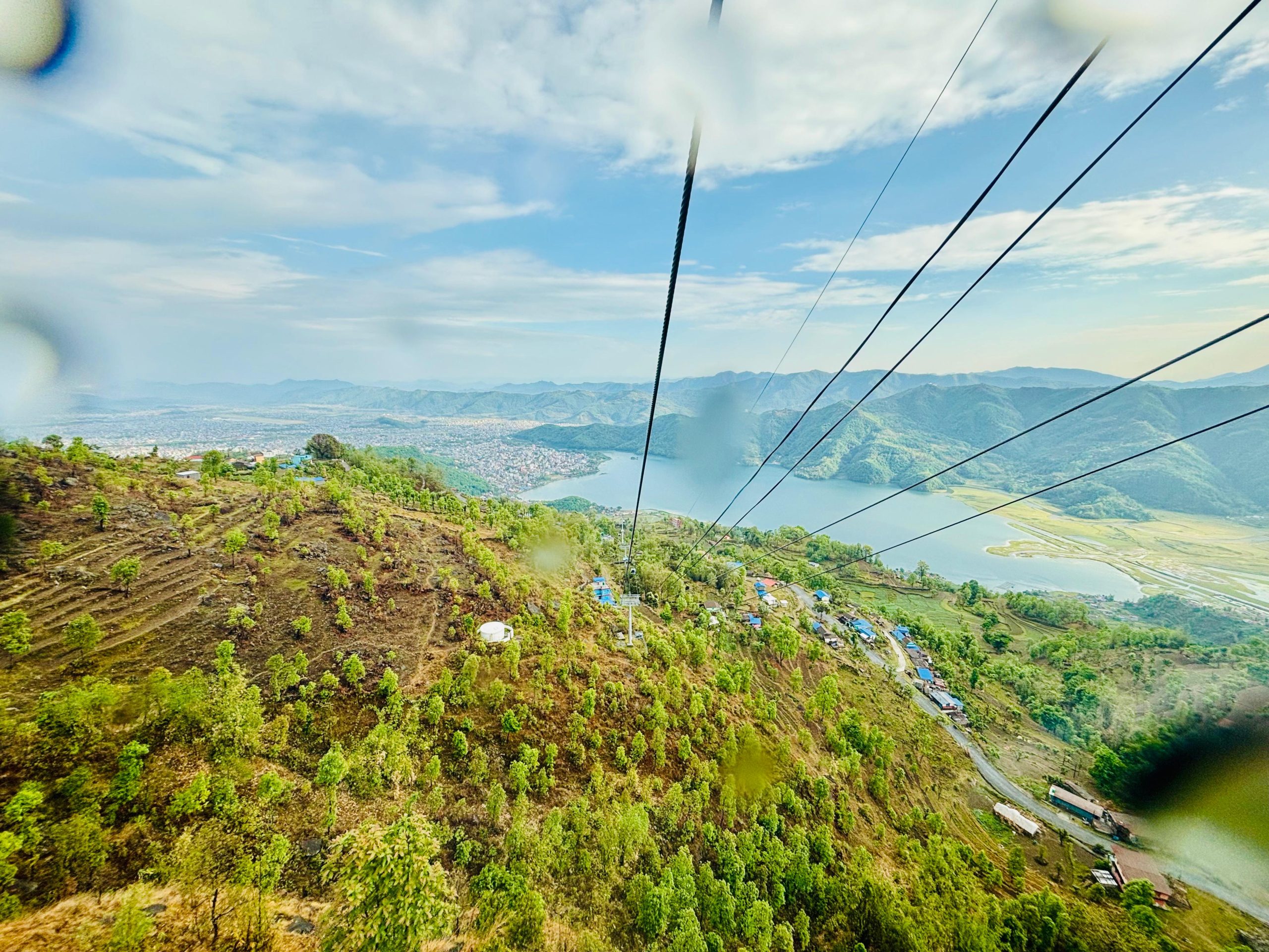 view from Saragkot towards fewa lake, Pokhara
